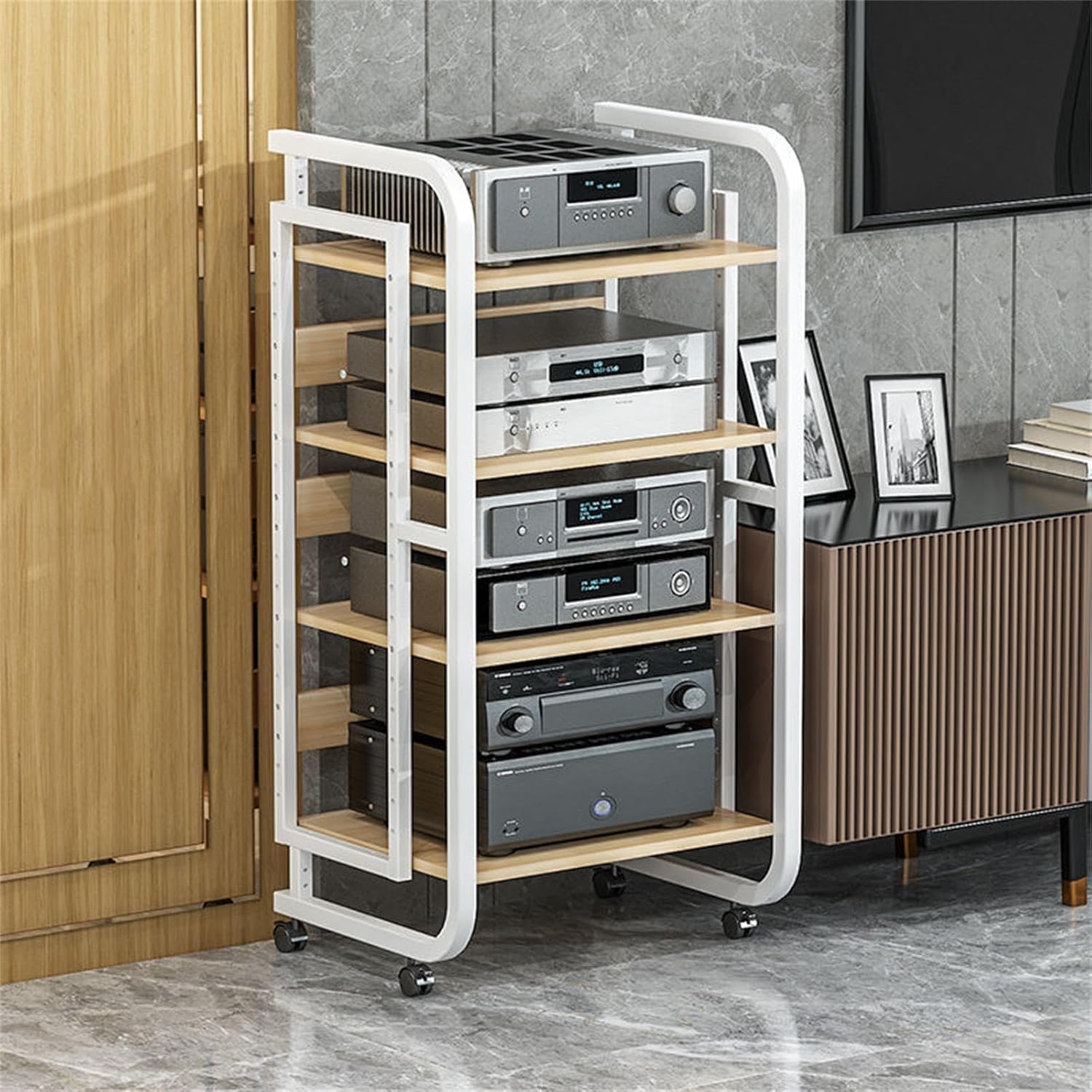 カリモク karimoku 和モダン 引き出し付 飾り棚 シェルフ 135cm